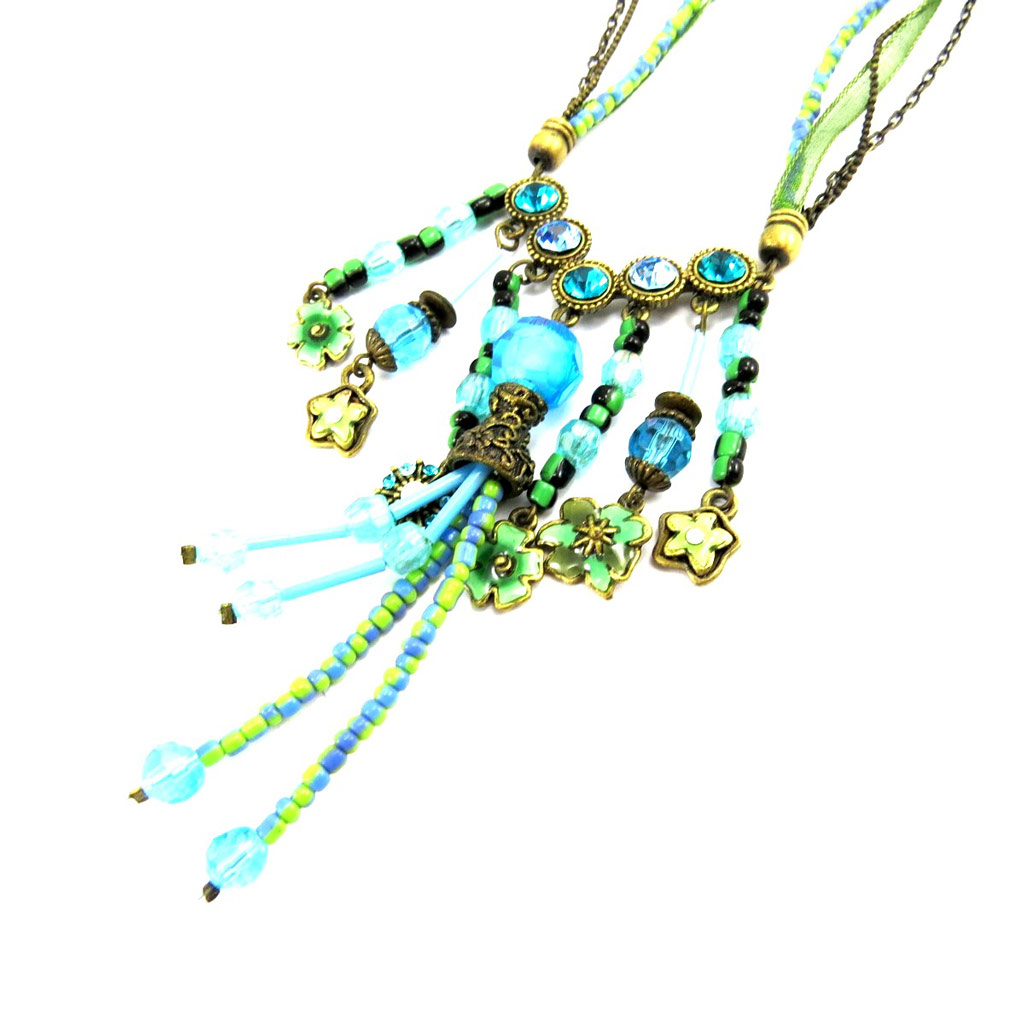 Collier Créateur \'Danse Baikal\' Turquoise  - [B1168]