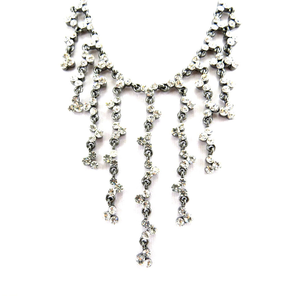 Collier Créateur \'Marlene\' Blanc  - [B1748]