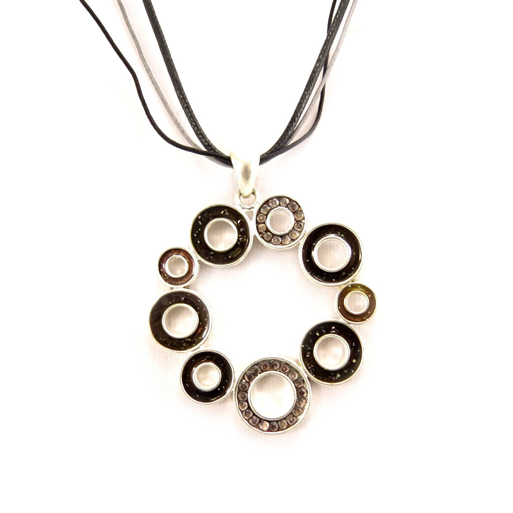Collier Créateur \'Bubbles\' Gris  - [B3168]