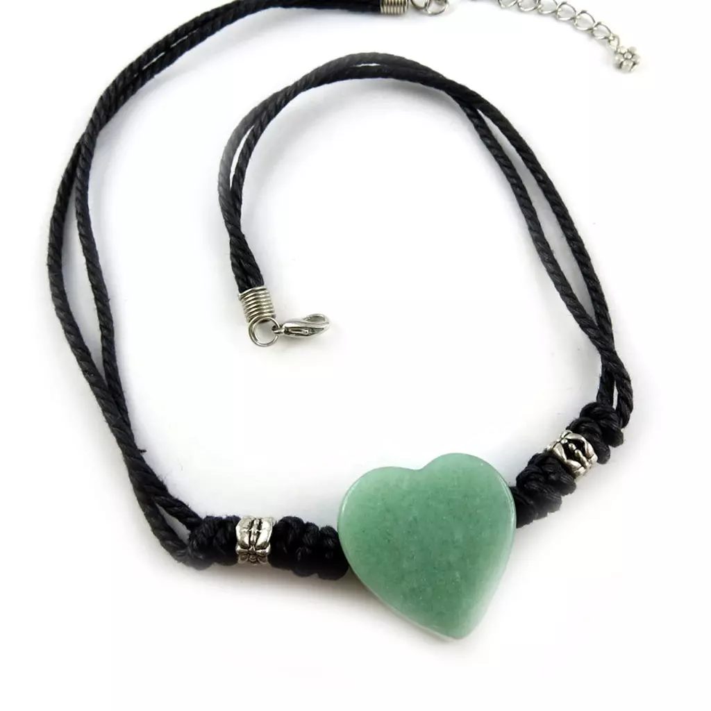 les trésors de lily Collier 'Minéralia' vert/ Aventurine [B8929]