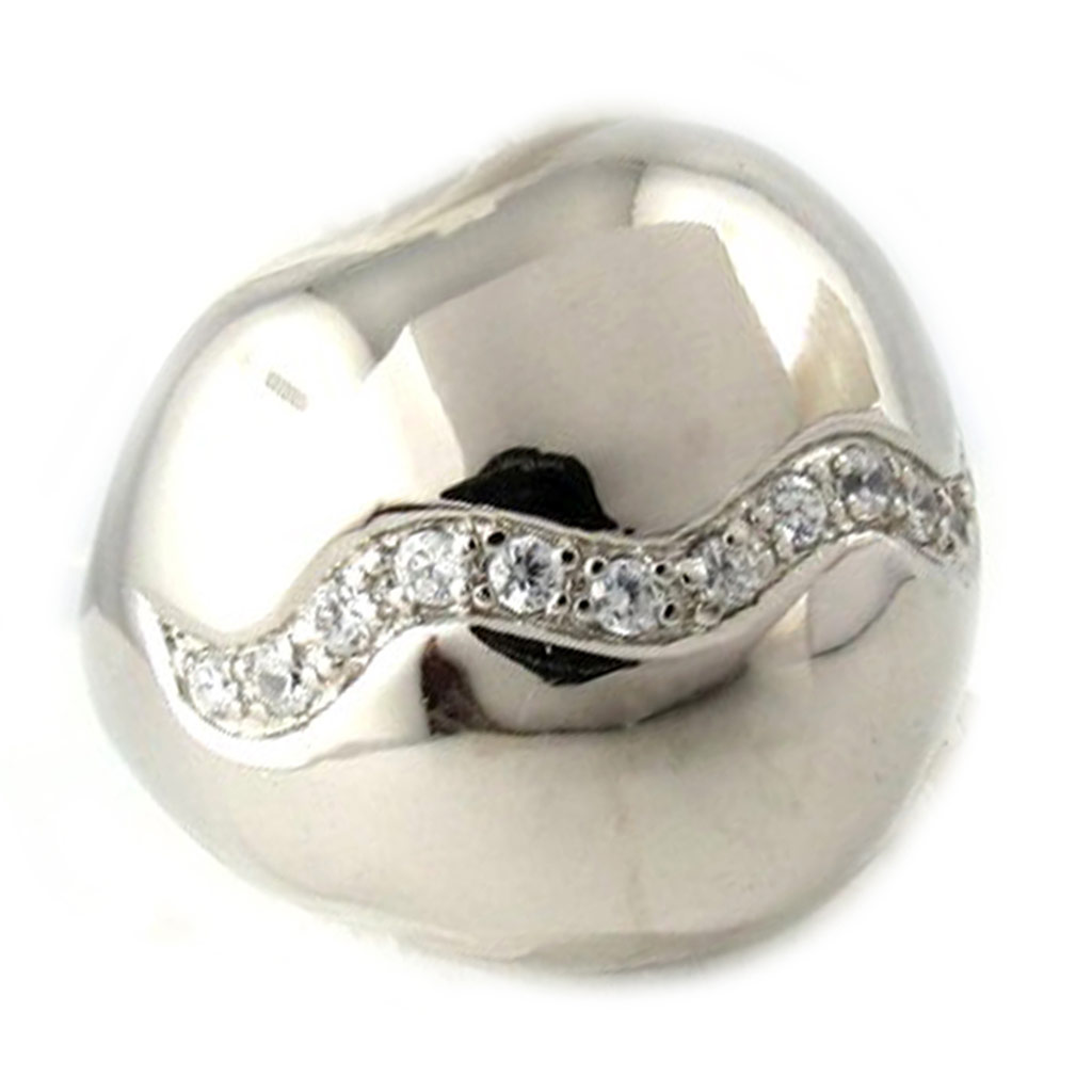 Bague Argent \'Cleopatra\' Blanc - [B9364]