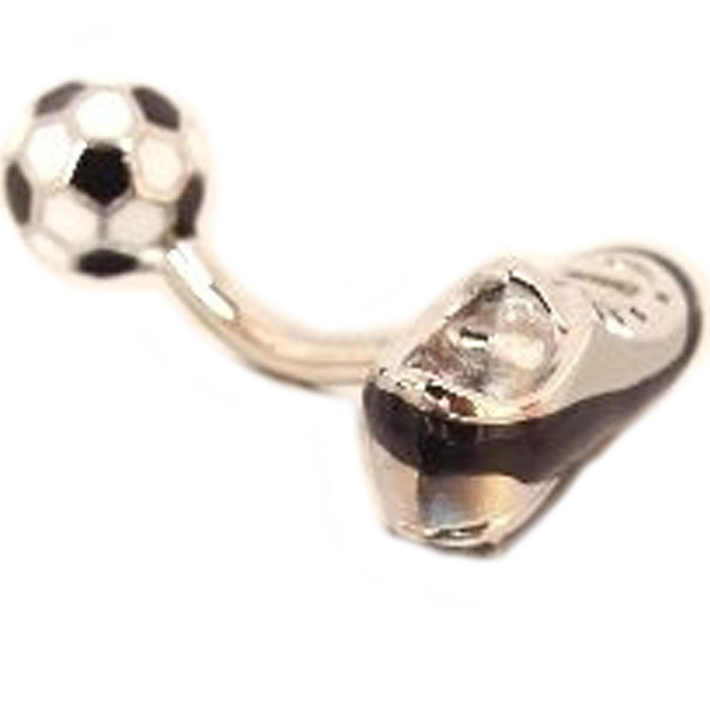 Boutons de Manchettes \'Football\' Argenté - [C5192]