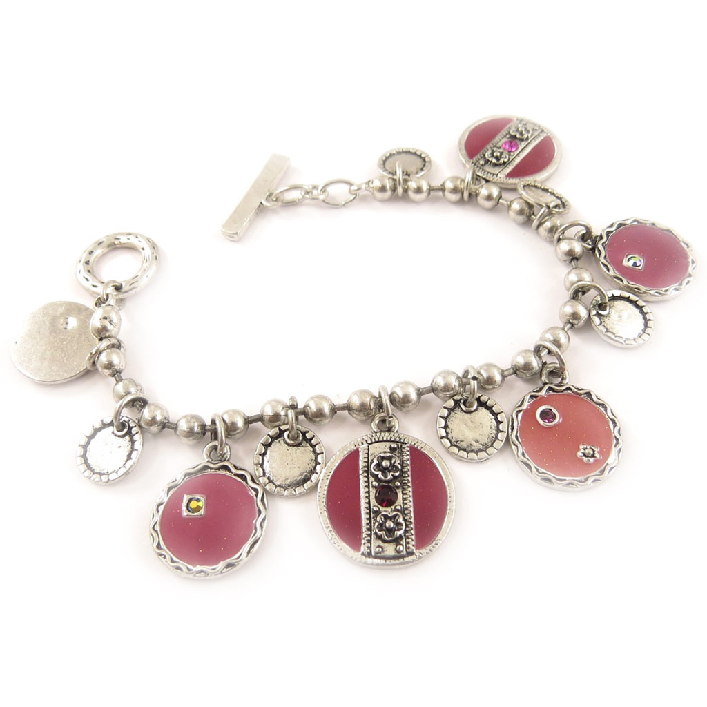 Bracelet Créateur \'Esmeralda\' Rouge Rose - [C5300]