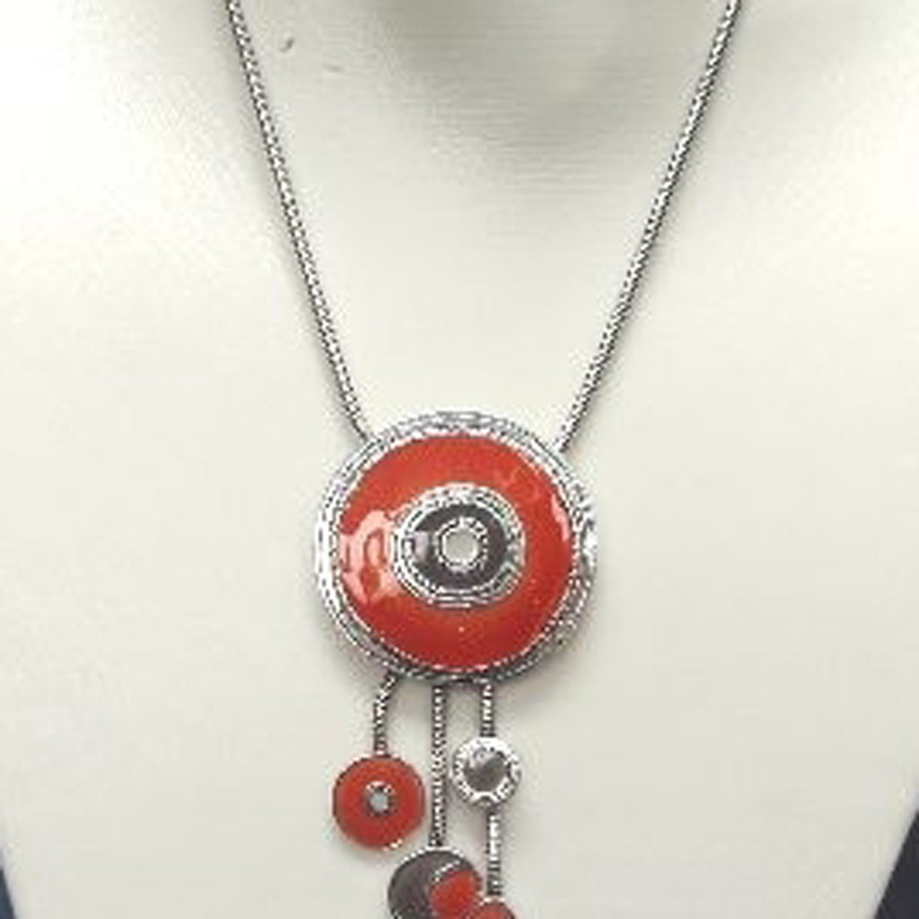 Collier Créateur \'Byzance\' Orange - [C5331]