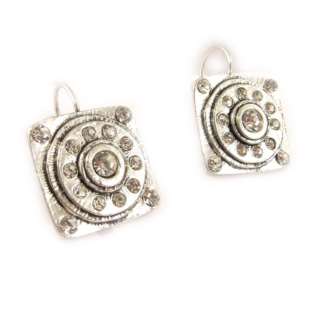 Dormeuses Créateur \'Queen\' Argenté - [C7636]