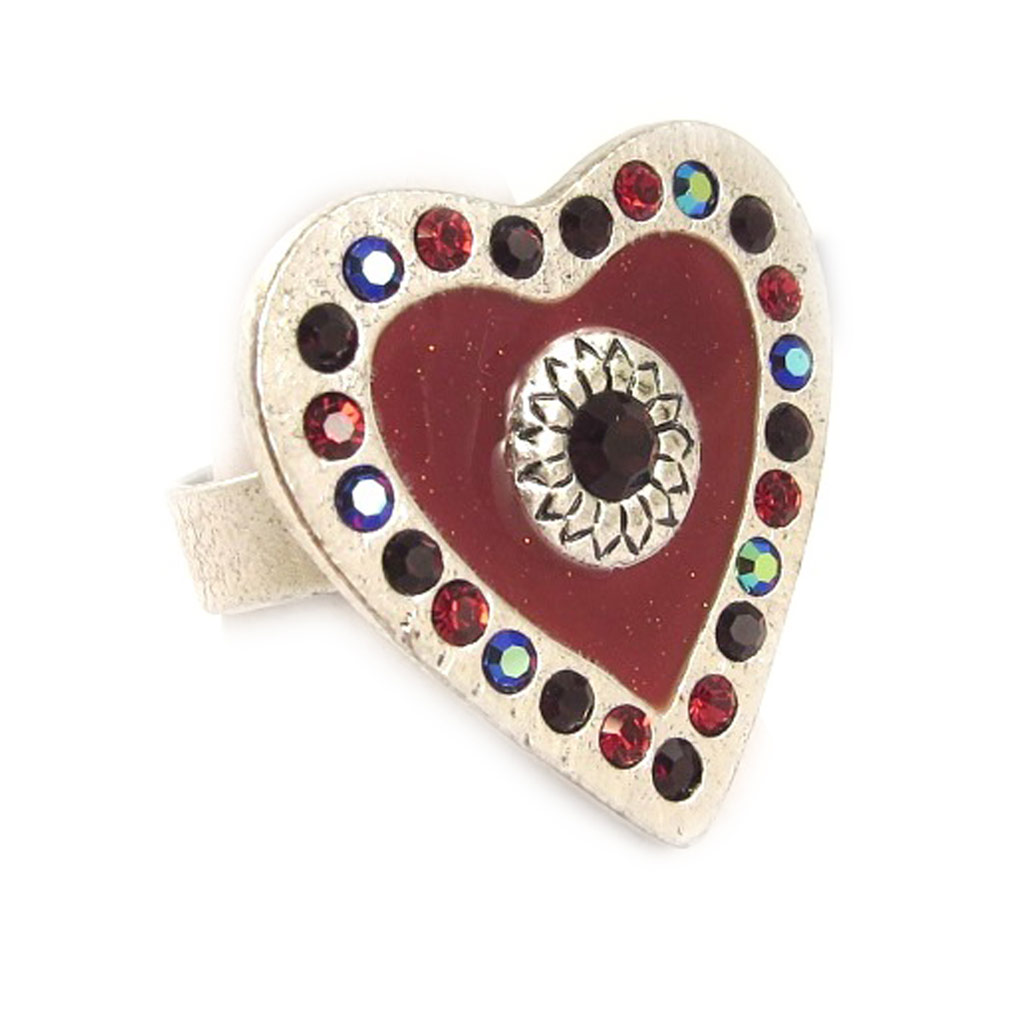 Bague Créateur \'Love Queen\' Rouge - [C7637]
