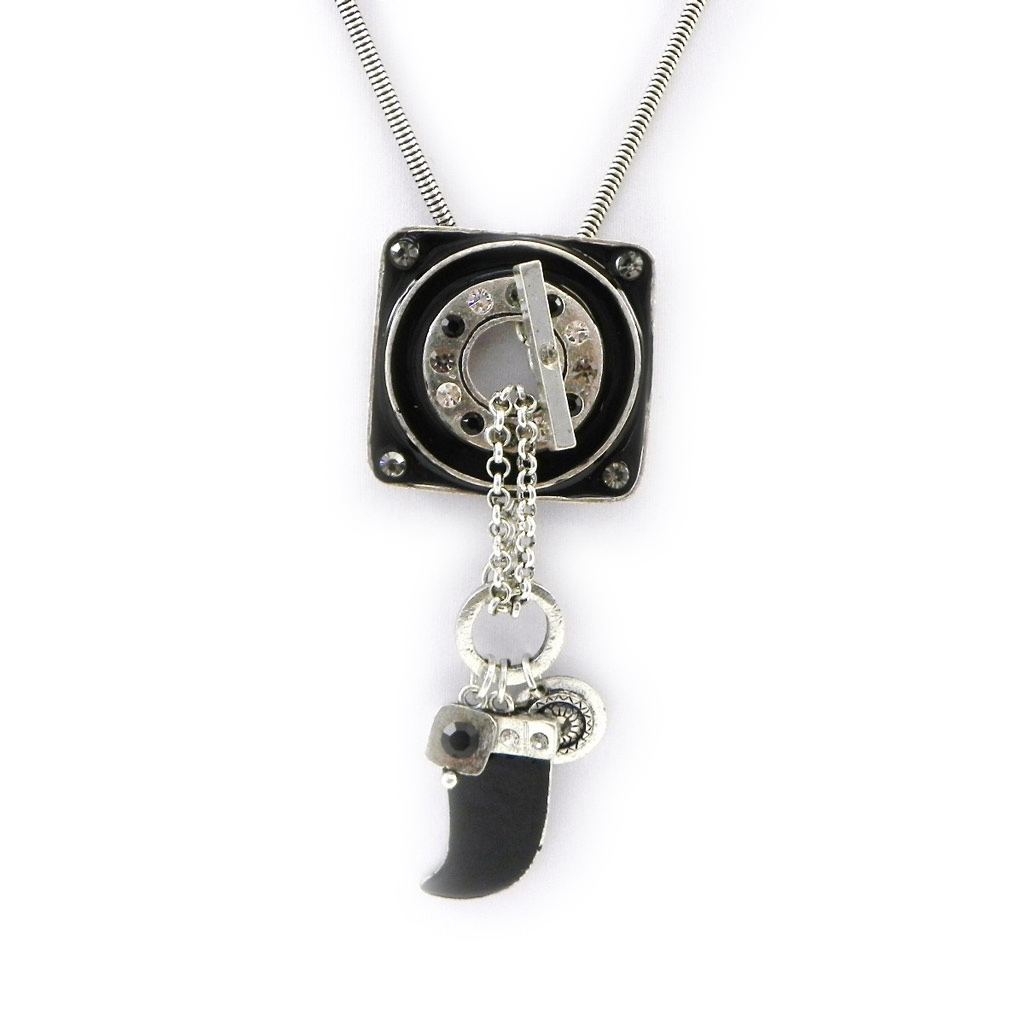 Collier Créateur \'Byzance\' Noir - [C7674]