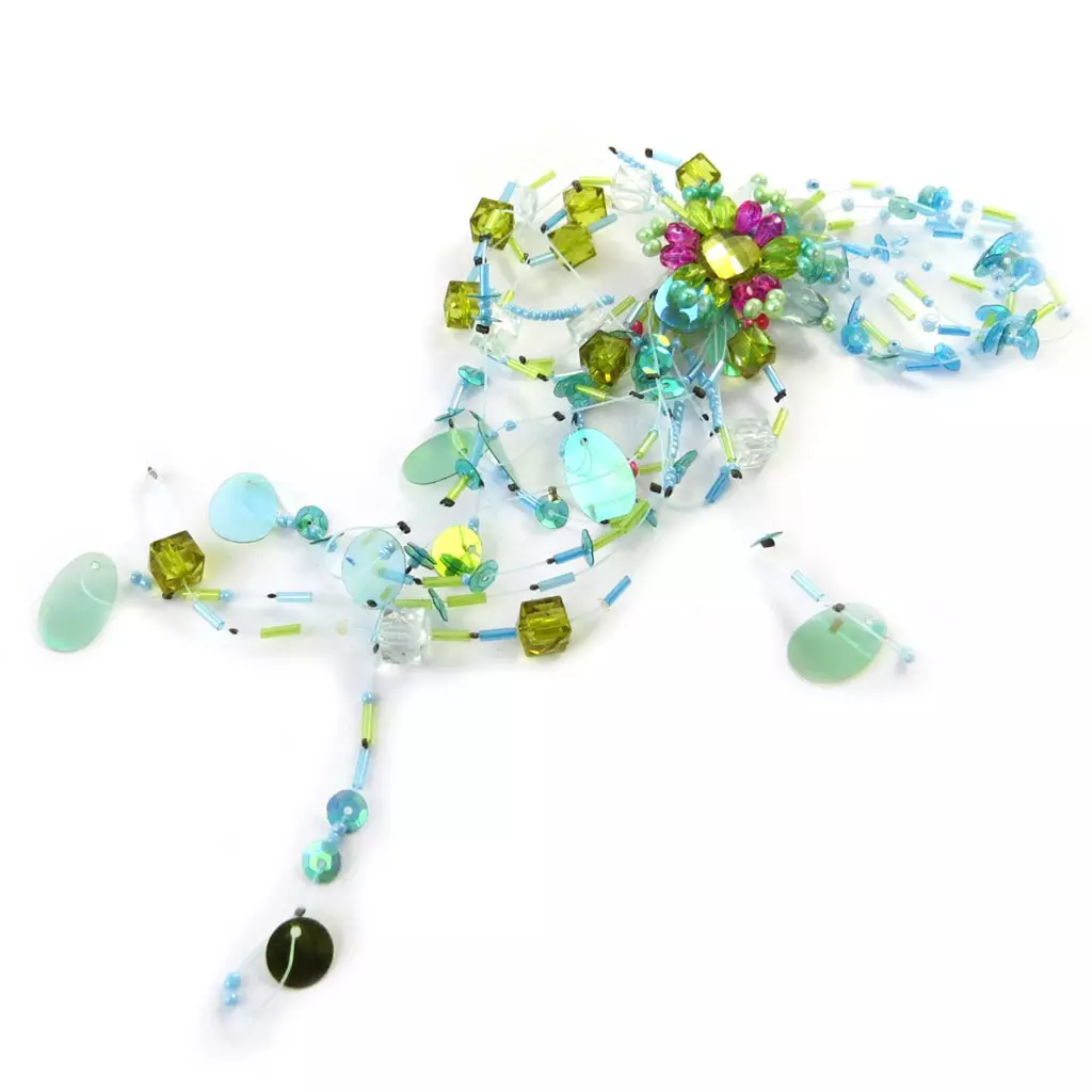 les trésors de lily Broche Créateur 'Les Romantiques' Turquoise Vert [C8213]