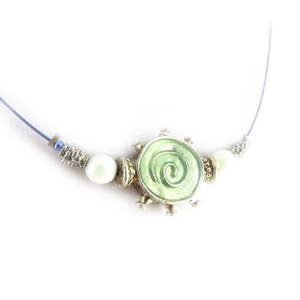Collier Créateur \'Sole Mio\' Bleu  - [D0928]