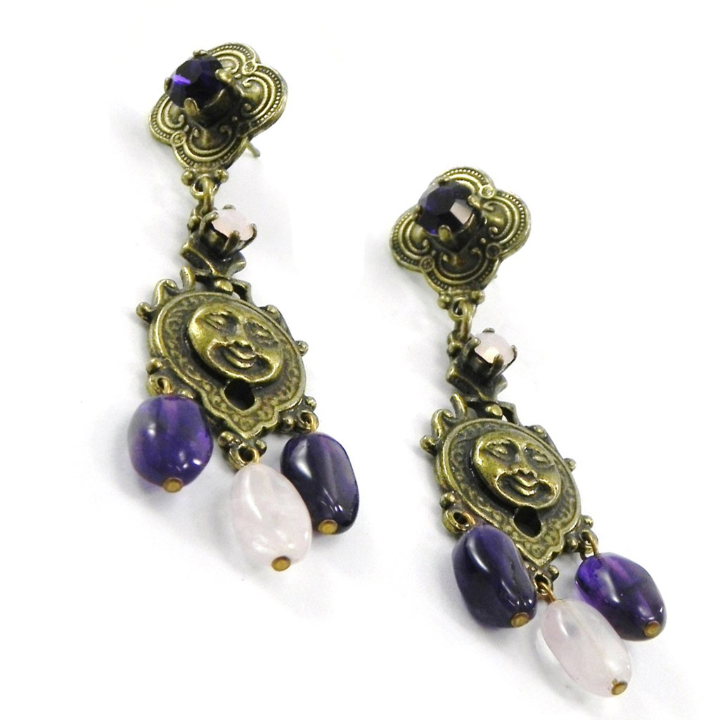 Boucles Créateur \'Isis\' Violet  - [D5380]