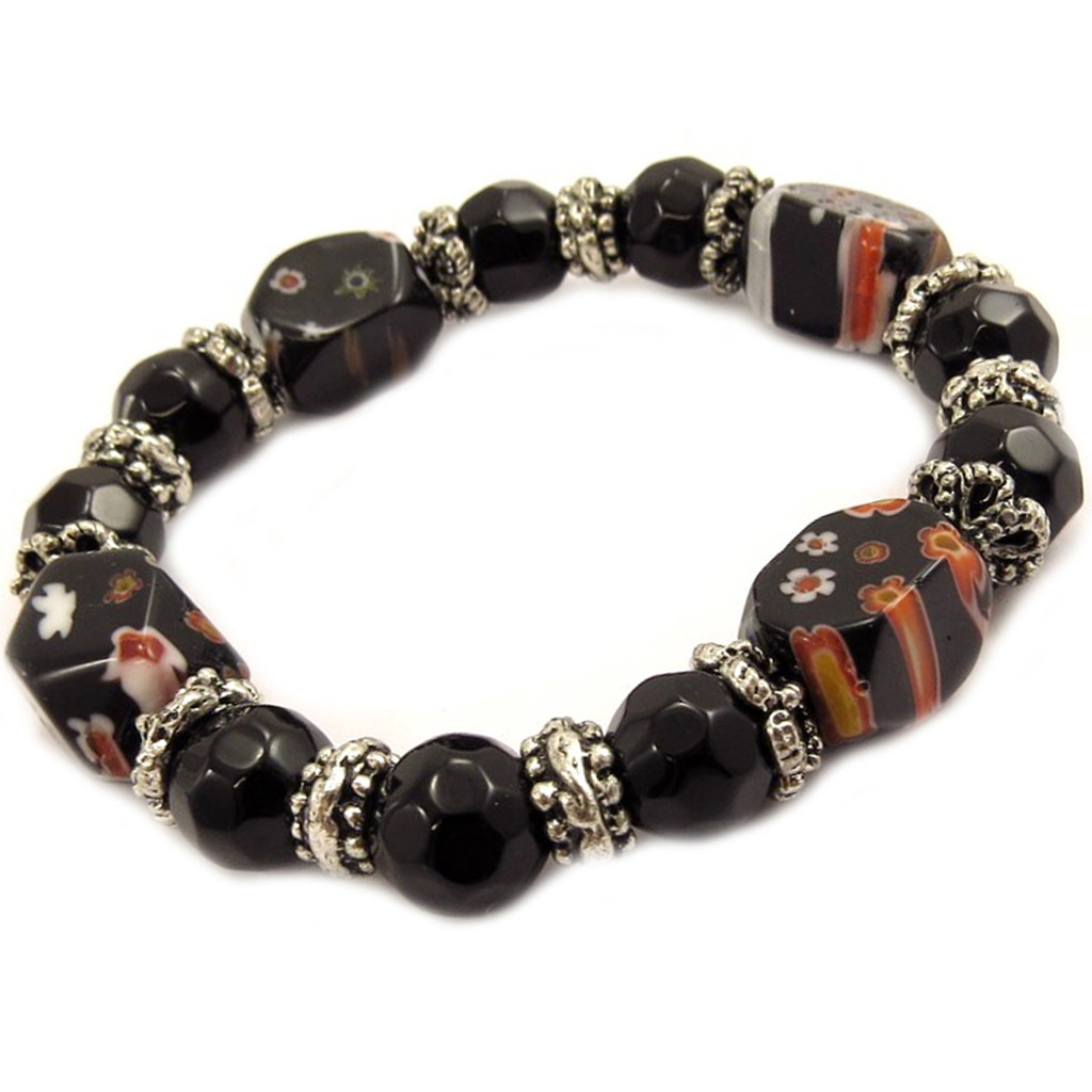 Bracelet Créateur \'Murano\' Noir  - [D5659]