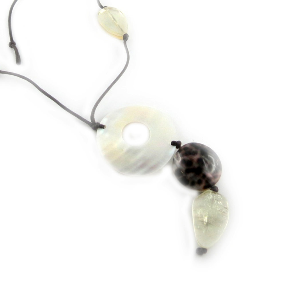 Sautoir Créateur \'Indian Summer\' blanc/Blanc  - [D8260]