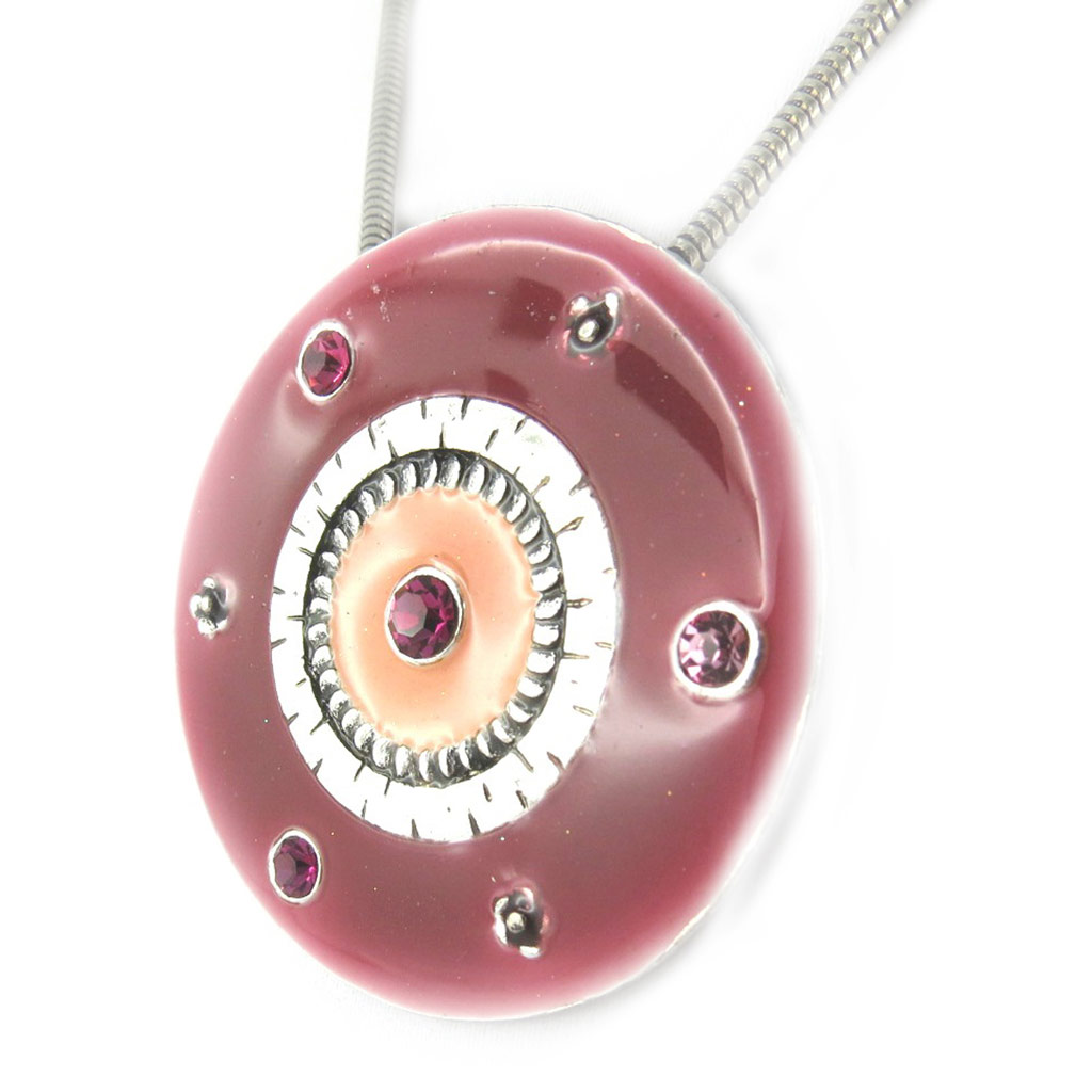 Collier Créateur \'Mimosas\' Cerise - [D9688]