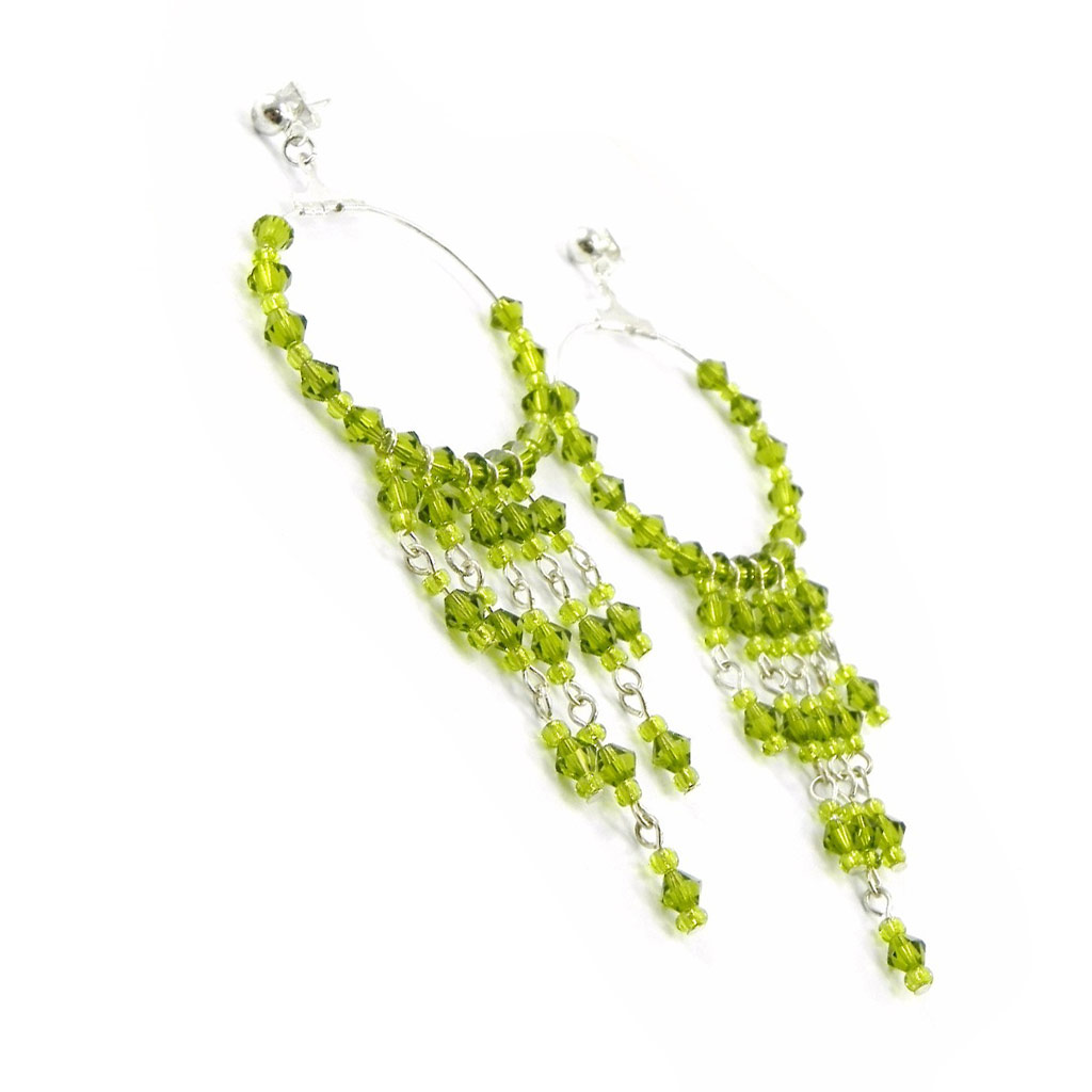 Boucles Créateur \'Sheherazade\' Vert  - [E0108]