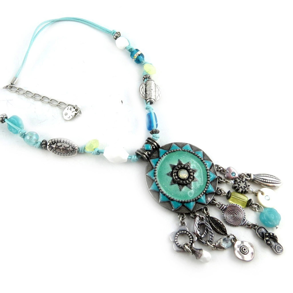 Collier Créateur \'Cité d\'Or\' Turquoise  - [E1739]