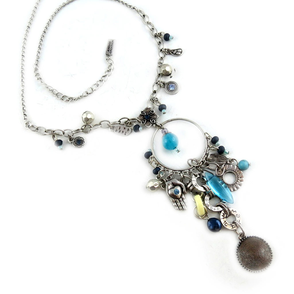 Collier Créateur \'Les Souvenirs du Passé\' Turquoise  - [E2086]