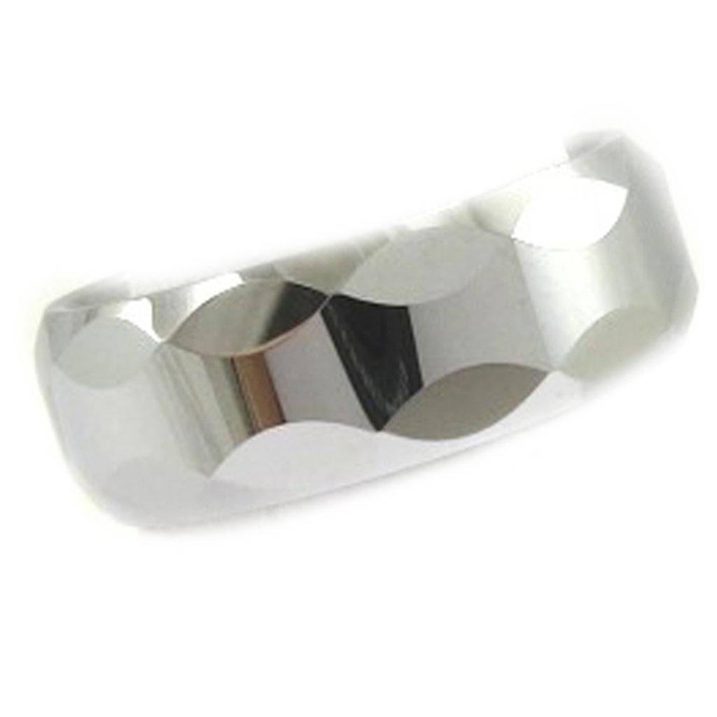 Bague Tungstene \'High Tech\' Noir Argenté  - [E3850]