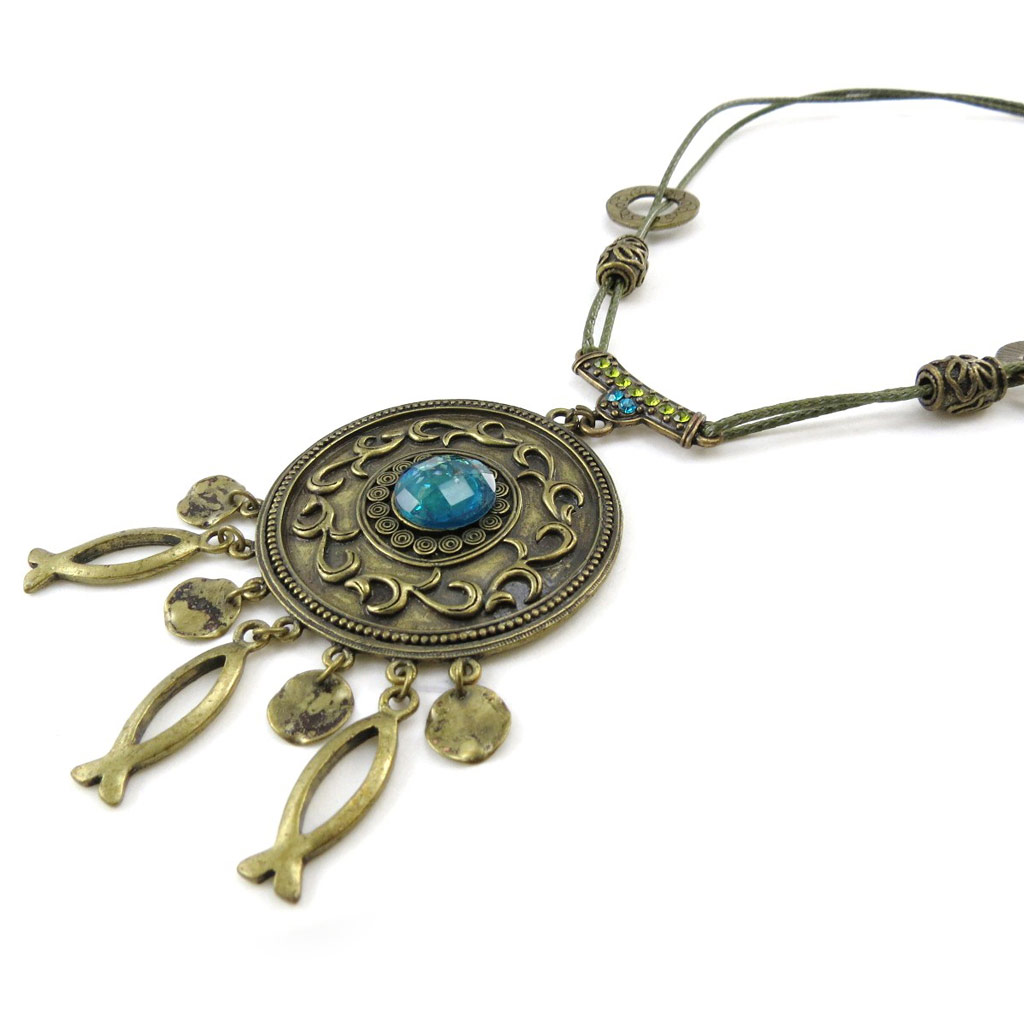 Collier Créateur \'Pisces\' Turquoise  - [E5704]
