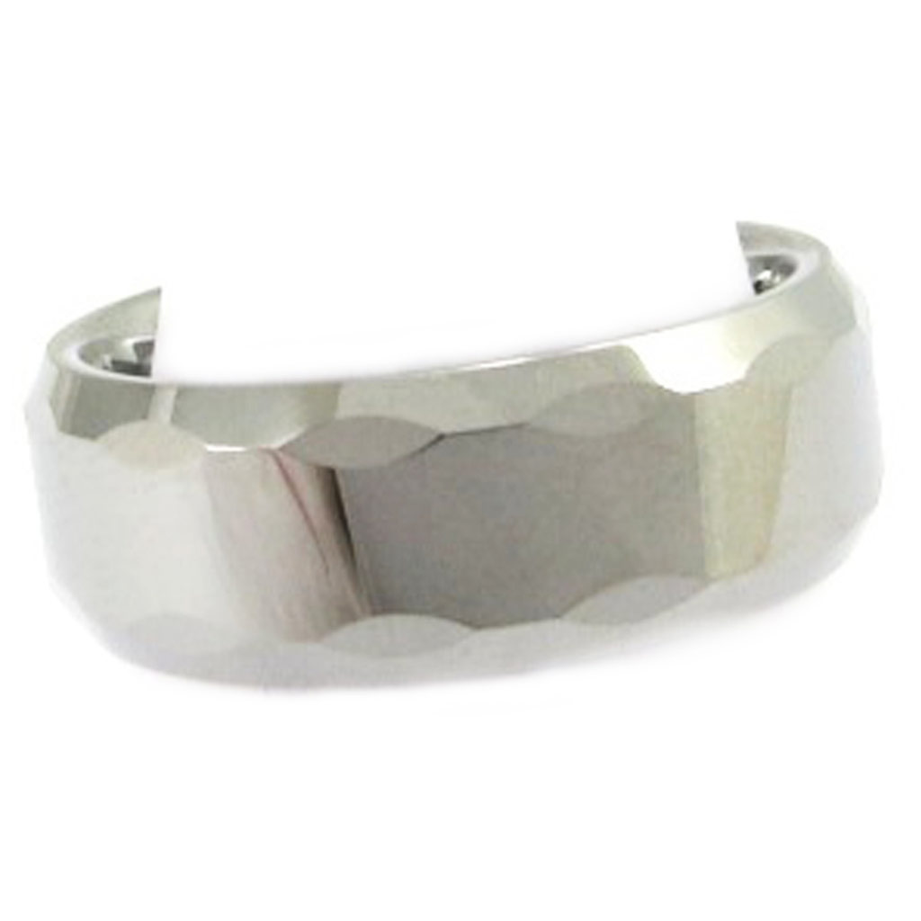 Bague Tungstene \'High Tech\' Gris Métal  - [E6025]