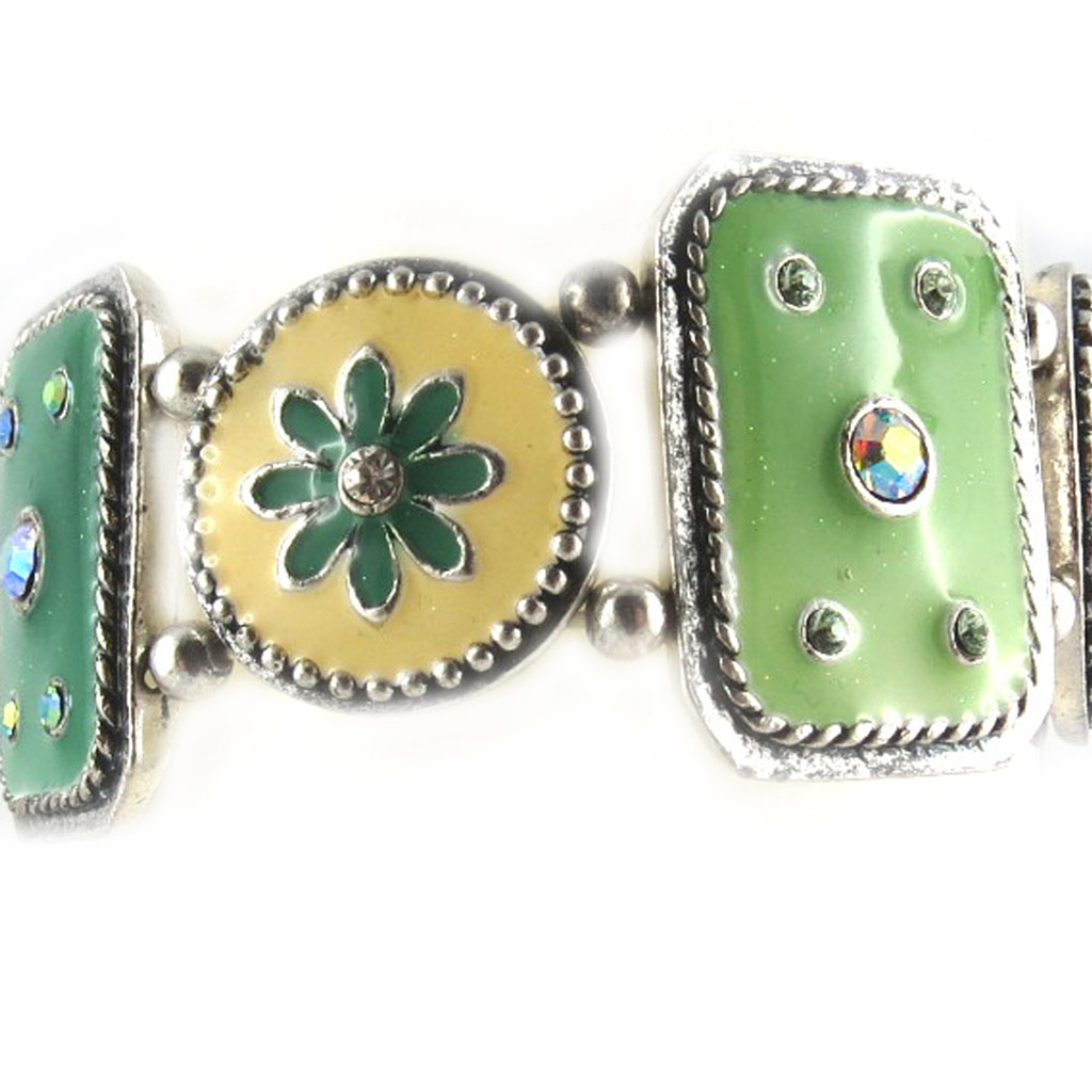Bracelet Créateur \'Oxana\' Vert  - [E6640]