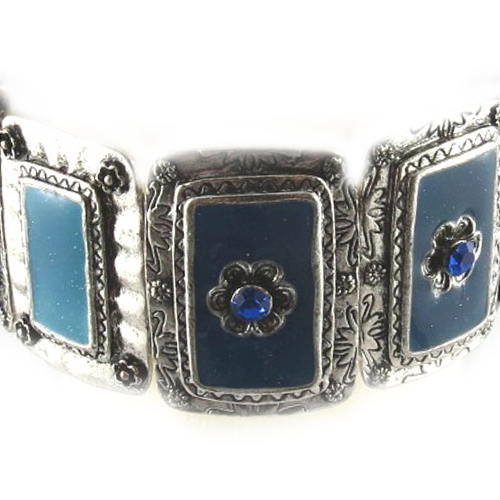 Bracelet Créateur \'Oxana\' Bleu  - [E6646]