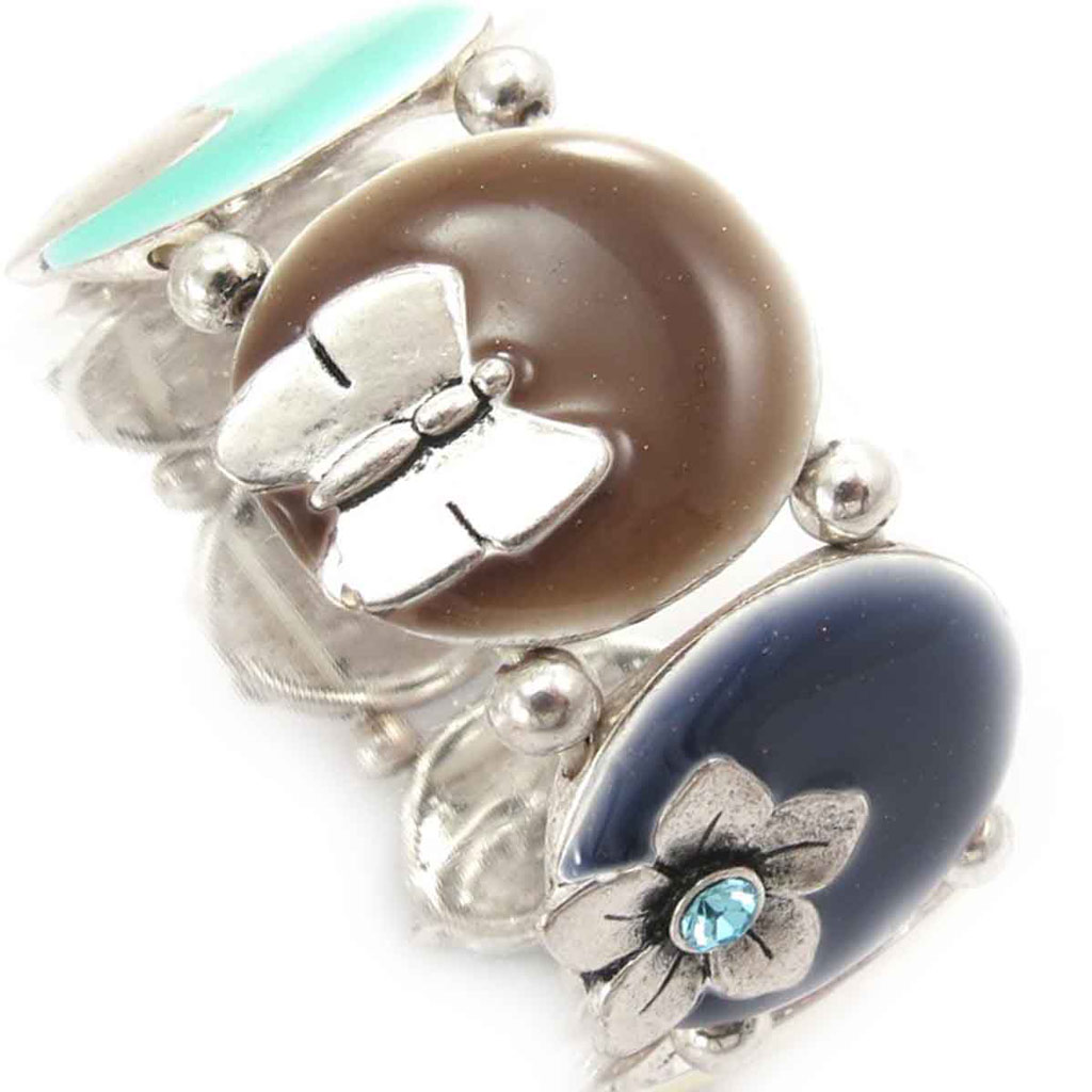 Bracelet Créateur \'Macarons\' Bleu - [E6963]