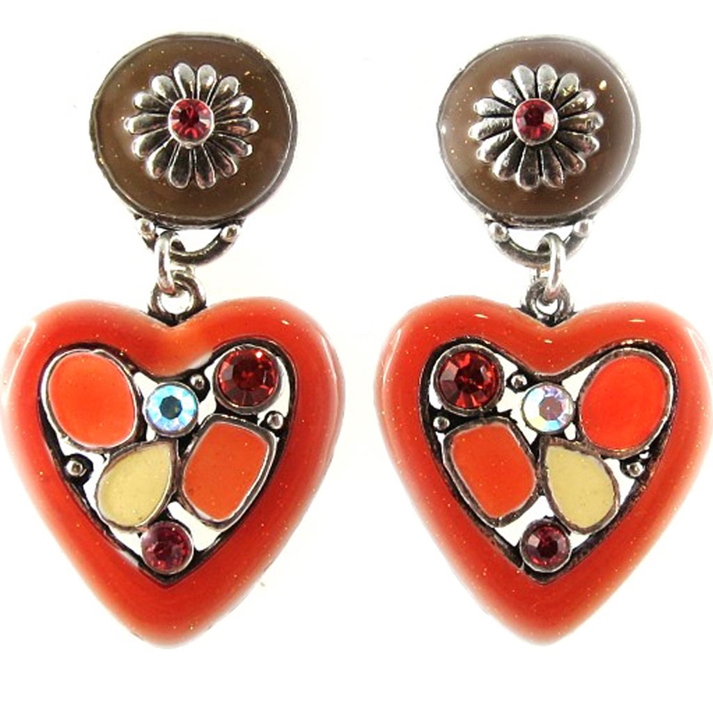 Boucles Créateur \'Babouchka\' Orange - [E8858]