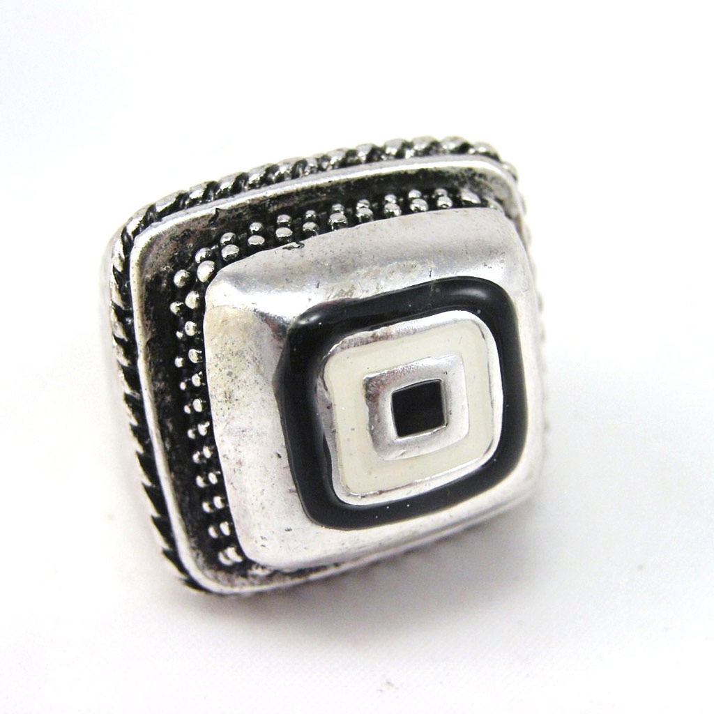 Bague Créateur \'Cunégonde\' Noir Argenté - [F1744]