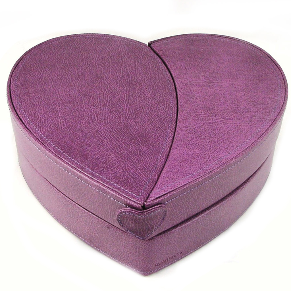 Coffret à Bijoux \'Love\' Violet - 25x25x8 cm - [F3610]