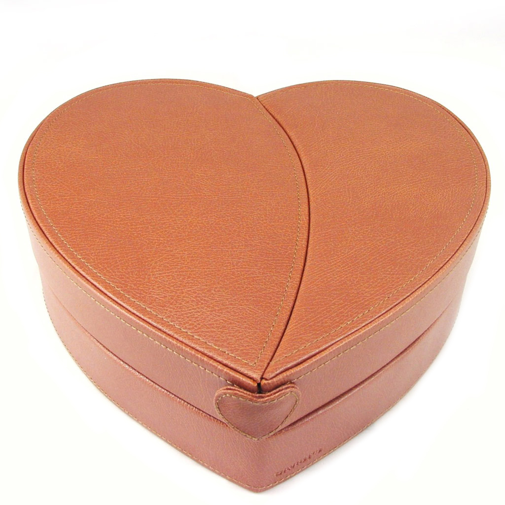Coffret à Bijoux \'Love\' Cognac - 25x25x8 cm - [F3615]