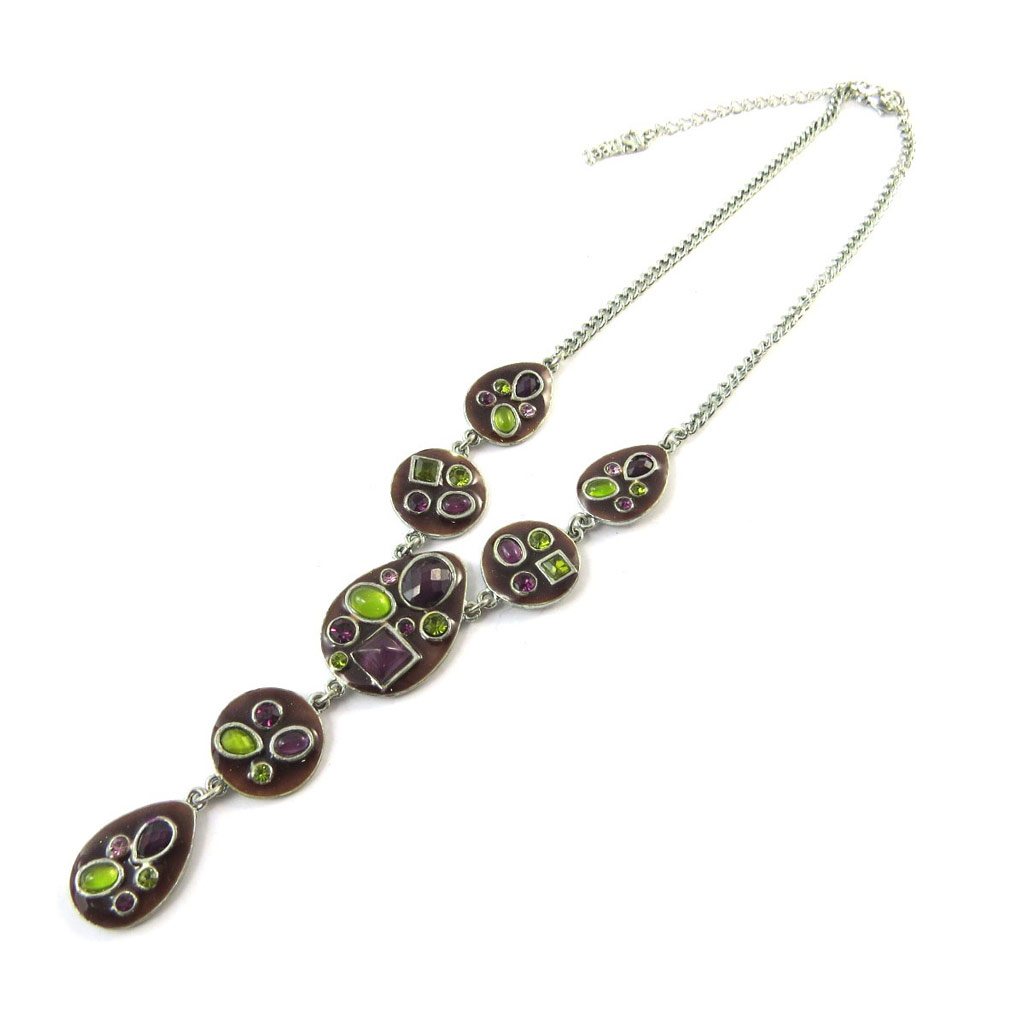 Collier Créateur \'Mélusine\' Violet - [F5987]