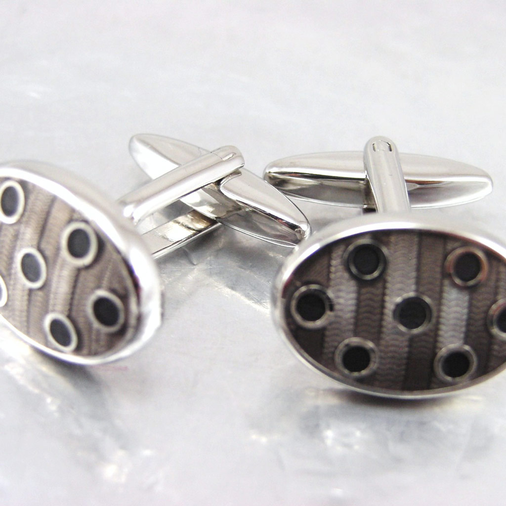Boutons de Manchettes \'Sérénité\' gris - [F8201]