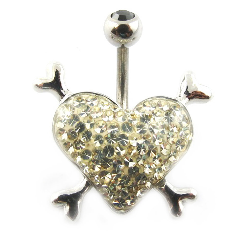 Body Piercing \'Coeur Divin\' blanc - [F9040]