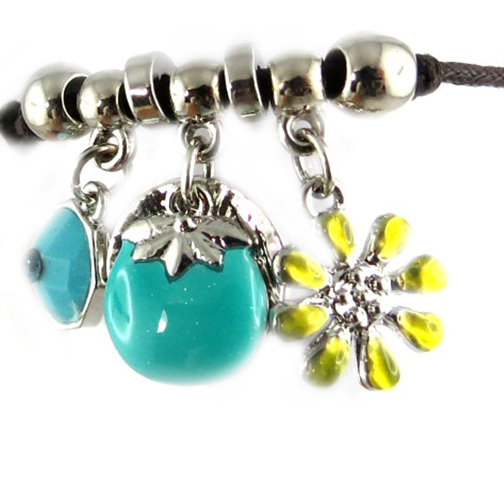 Bracelet Créateur \'Bouquet Fleury\' turquoise - [G0171]