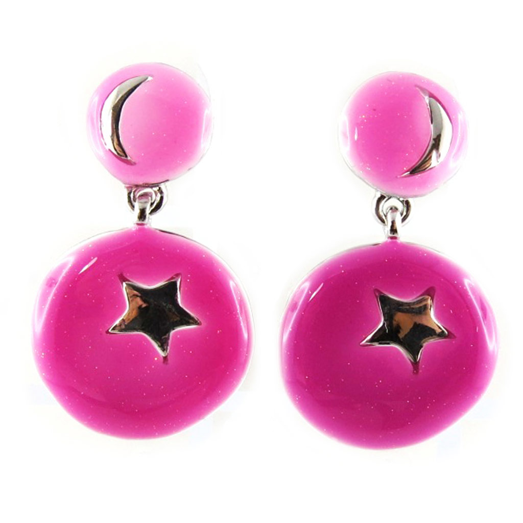 Boucles Créateur \'Nuit Etoilée\' rose - [G0464]