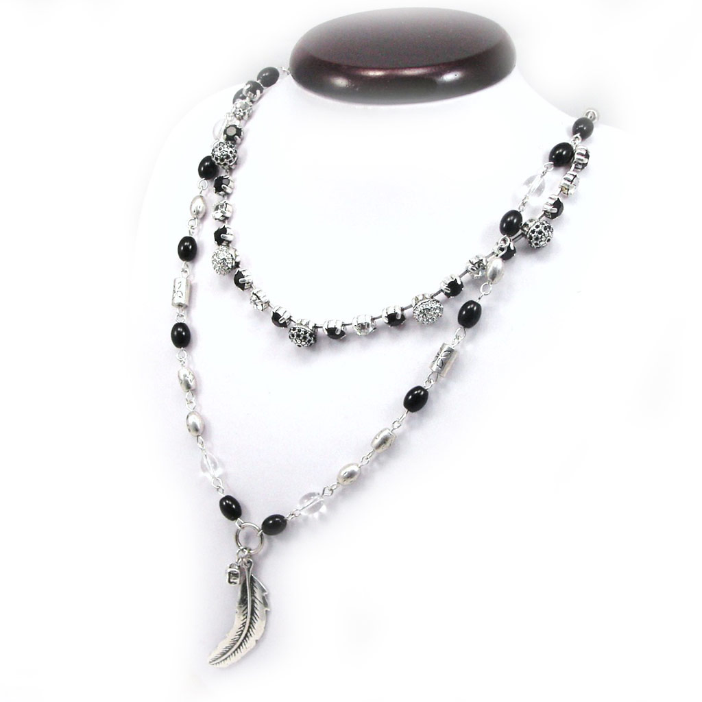 Collier Créateur \'Milwaukee\' noir - [G2546]
