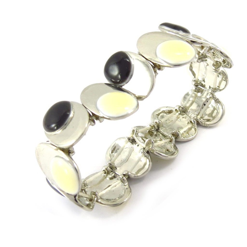 Bracelet Créateur \'Princesse Pop\' noir blanc  - [G2574]