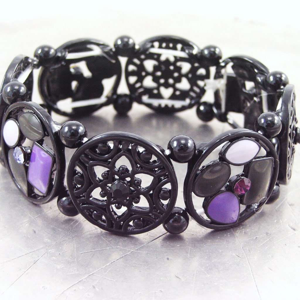 Bracelet Créateur \'Carmen\' violet  - [G5522]