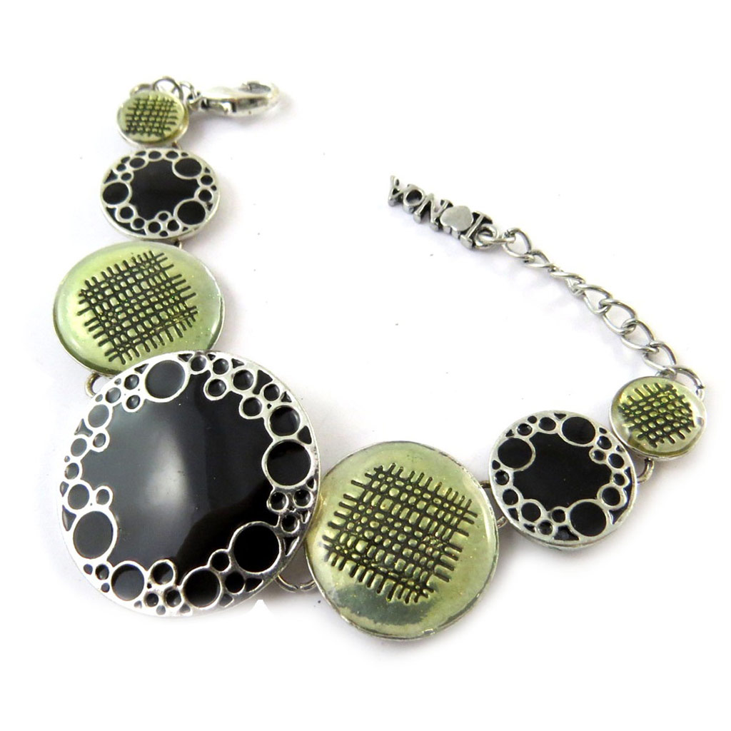 Bracelet Créateur \'Princesse Pop\' noir gris - [G5535]