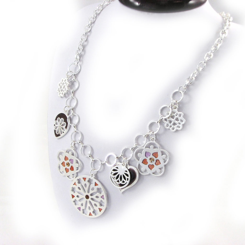 Collier Créateur \'Emilie\' marron - [G5891]