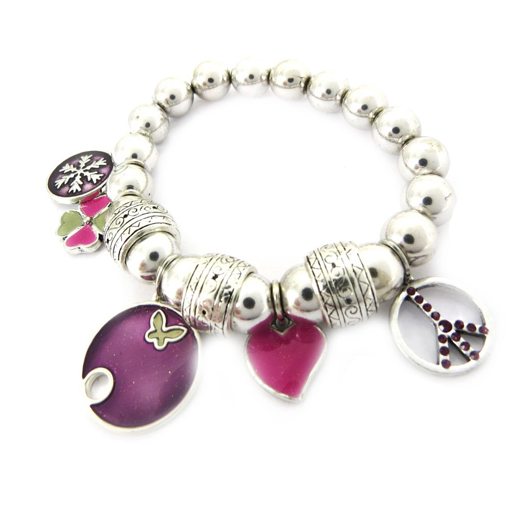 Bracelet Créateur \'Princesse Papillon\' violet - [G6020]