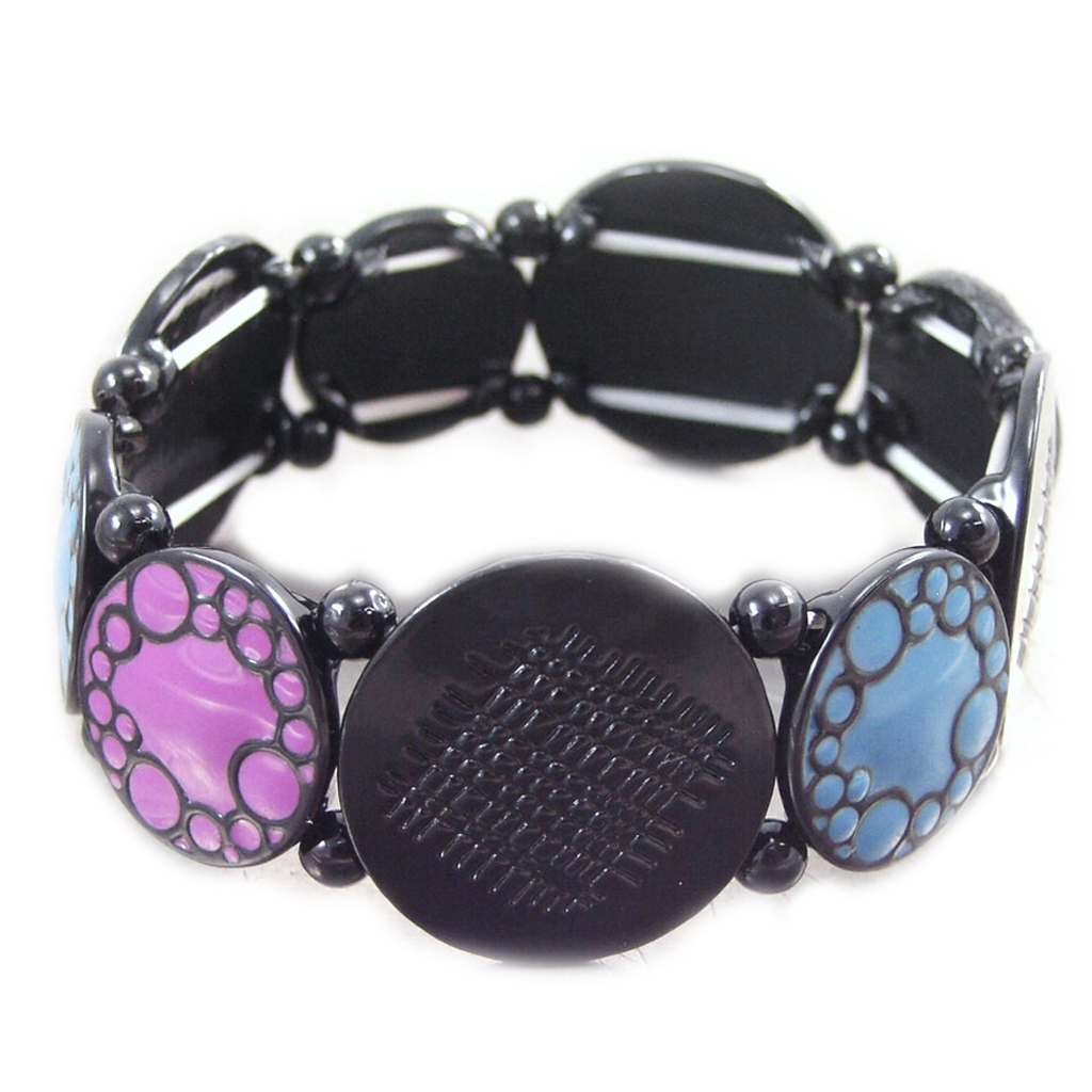 Bracelet Créateur \'Princesse Pop\' bleu rose - [G6038]