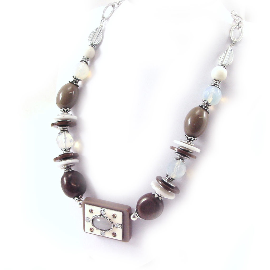 Collier Créateur \'Babouchka\' marron - [G6128]