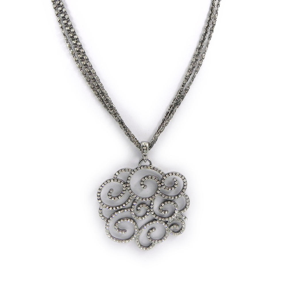 Collier Créateur \'Sissi\' blanc - [G8316]