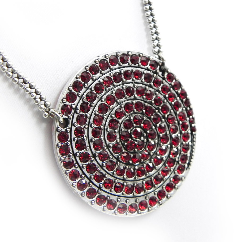 Collier Créateur \'Sissi\' rouge - [G8322]
