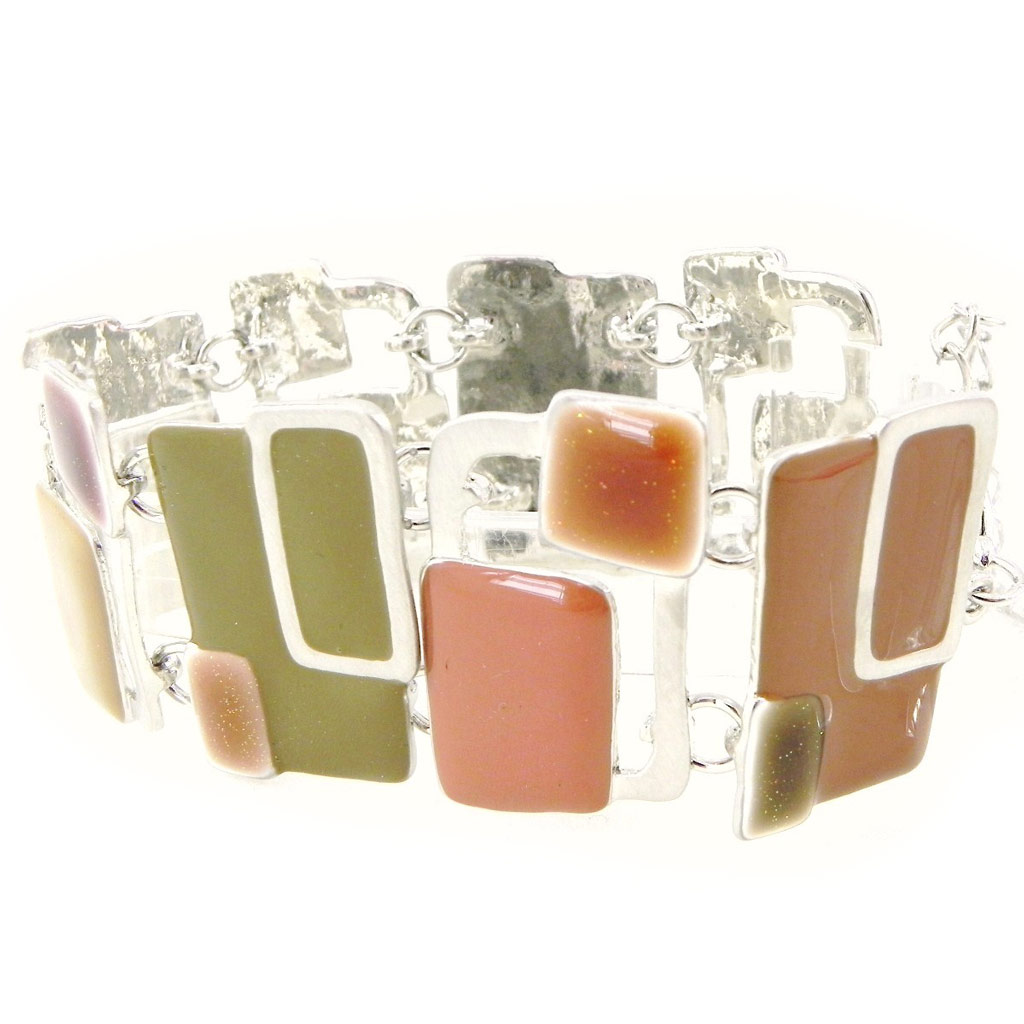 Bracelet Créateur \'Coloriage\' marron vert - [H0839]