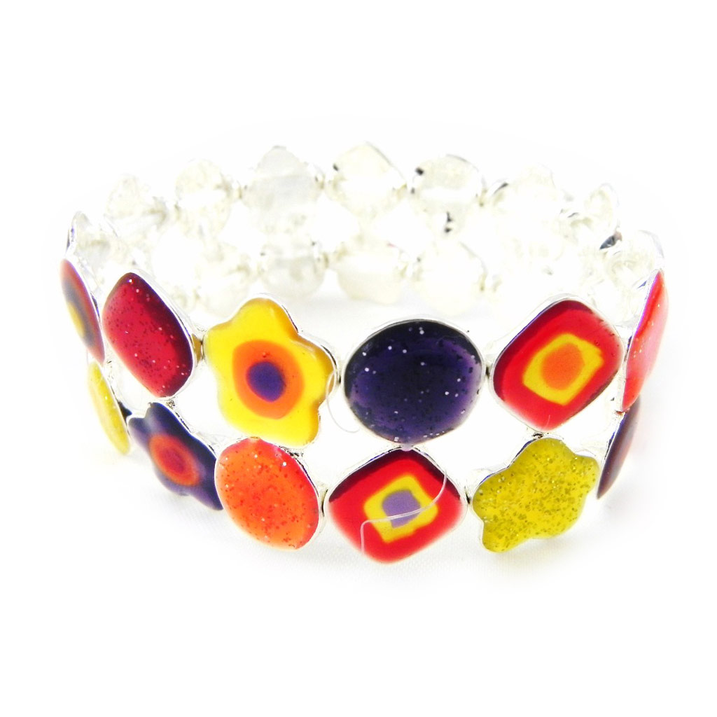Bracelet Créateur \'Les Acidulés\' rouge jaune - [H0844]