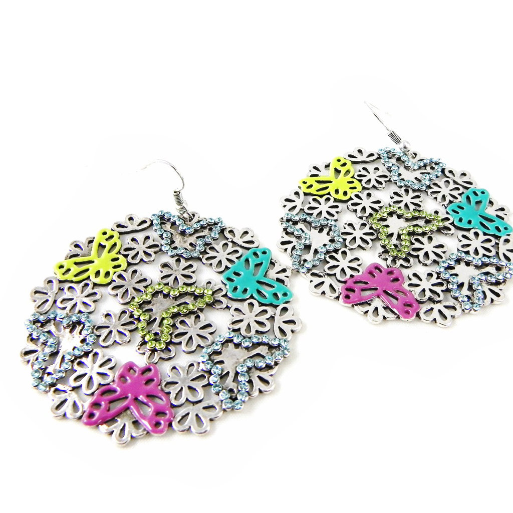 Boucles créateur \'Vahiné\' multicolore - [H1946]