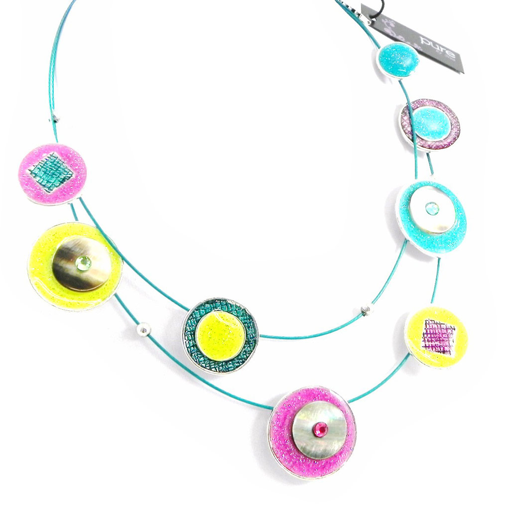 Collier Créateur \'Bora Bora\' multicolore - [H2417]