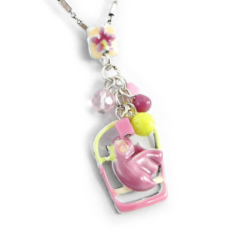 Collier Créateur \'Rossignol\' violet - [H3518]